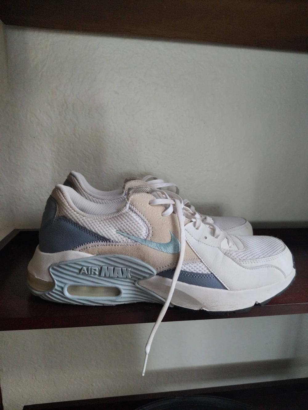 Nike Air Max White Light Blue Gray Retro Sneakers